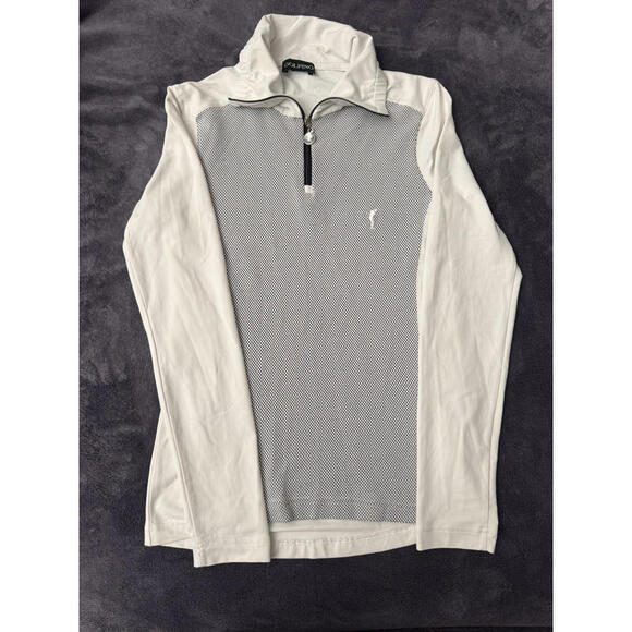 Golfino Women’s Quarter Zip Golf Pullover White Performance Top XS EU Golfwear - Picture 2 of 7